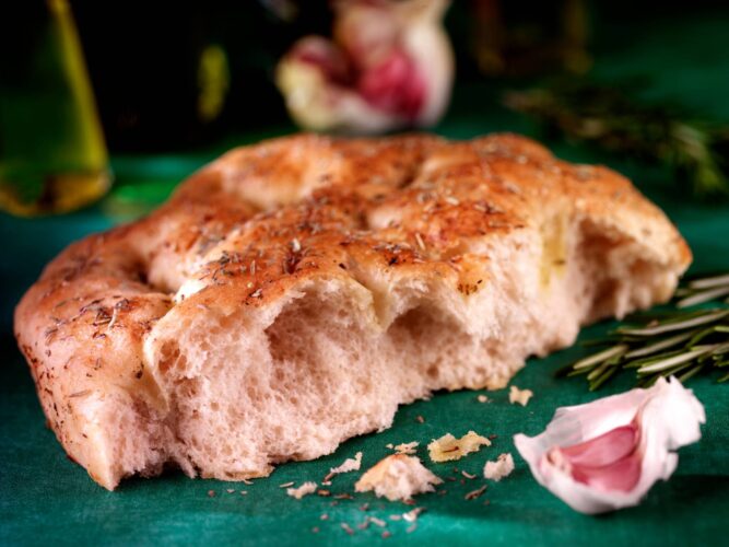 Italian Focaccia Recipe with Garlic